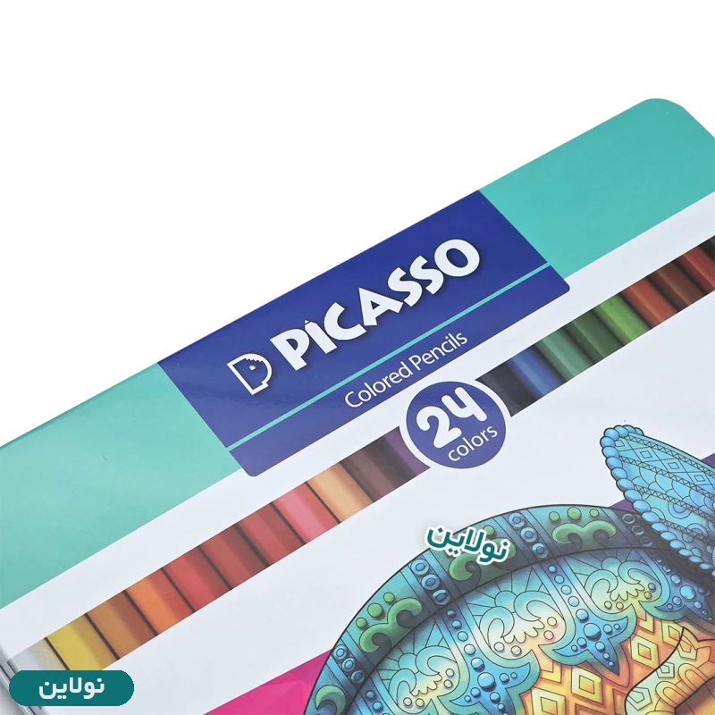 قیمت و خرید مداد رنگی 24 رنگ پیکاسو جعبه فلزی کد GOL24-T | نولاین