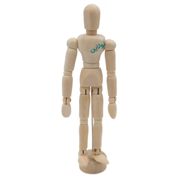 آدمک چوبی طراحی 14 سانتی متری مدل "Manikin 5/5 | نولاین