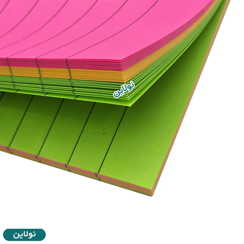 قیمت و خرید کاغذ یادداشت مدل استیک نوت چسبی سایز A5 خط دار کایزر Kaiser SK387 | نولاین