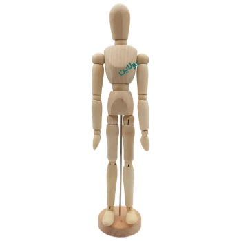 آدمک چوبی طراحی 30 سانتی متری مدل "Manikin 12 | نولاین