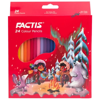 مداد رنگی 24 رنگ فکتیس جعبه مقوایی | نولاین