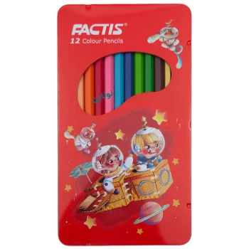 مداد رنگی 12 رنگ فکتیس جعبه فلزی | نولاین