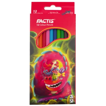 مداد رنگی 12 رنگ فکتیس جعبه مقوایی | نولاین