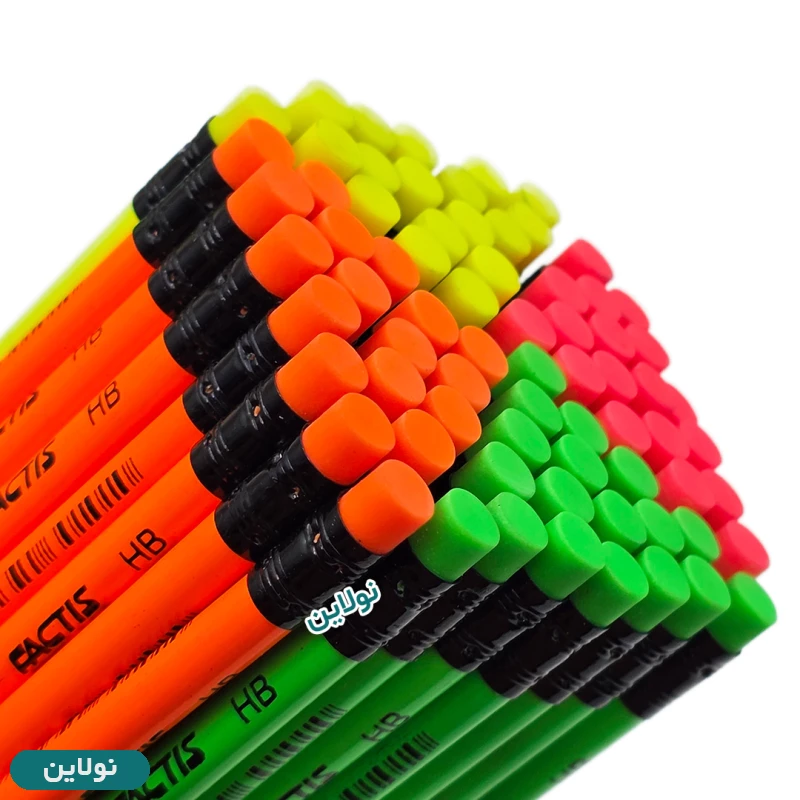 قیمت و خرید مداد مشکی پاک کن دار فکتیس طرح فلورسنت بسته 4 عددی | نولاین