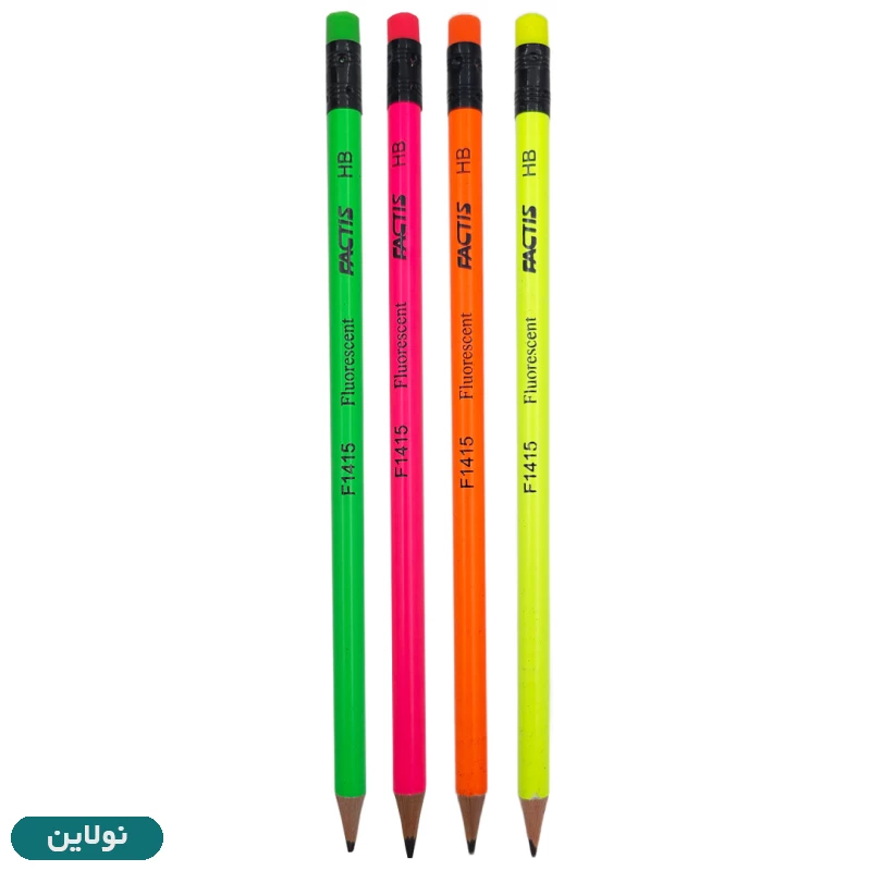 قیمت و خرید مداد مشکی پاک کن دار فکتیس طرح فلورسنت بسته 4 عددی | نولاین