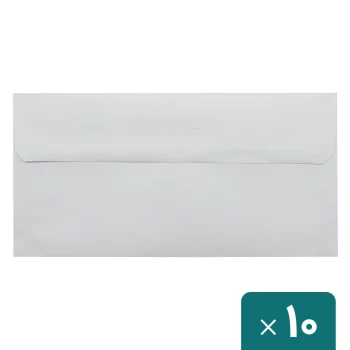 پاکت نامه و پول سفید ملخی بسته 10 عددی | نولاین