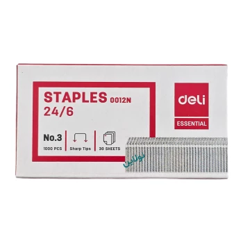 سوزن منگنه دلی سایز 24/6 بسته 1000 عددی کد 0012N Essential | نولاین