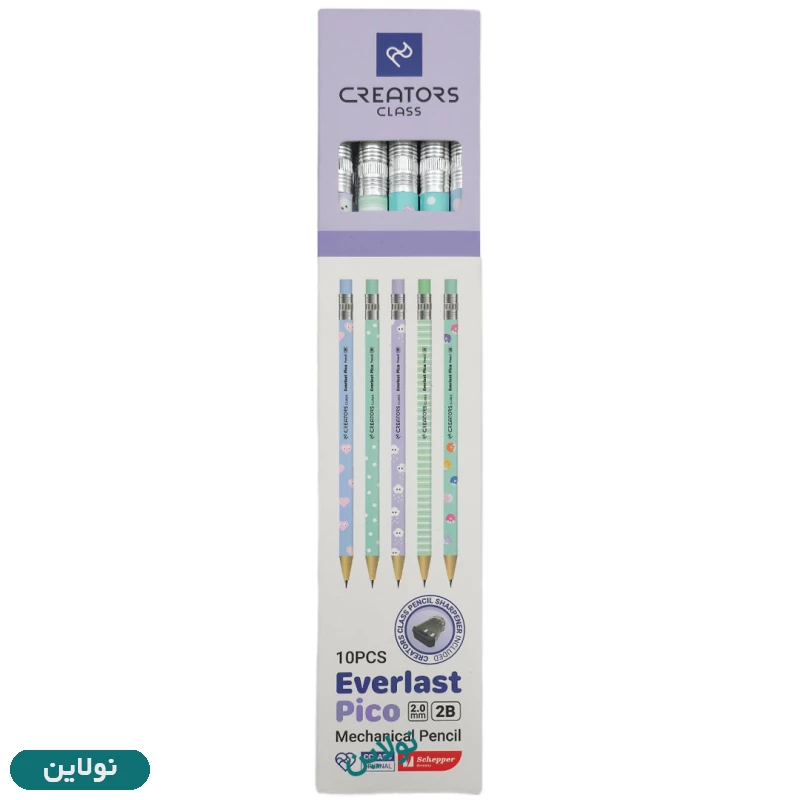 قیمت و خرید مداد مشکی اتودی سی کلاس مدل پیکو everlast pico سری 1 ضخامت 2 میلی متری بسته 10 عددی + تراش | نولاین