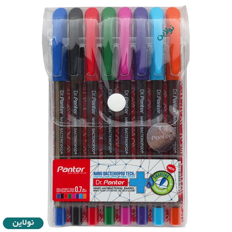 قیمت و خرید خودکار نانو آنتی باکتریال دکتر پنتر ضخامت 0.7 میلی متری بسته 8 عددی کد DP105 WP8 | نولاین