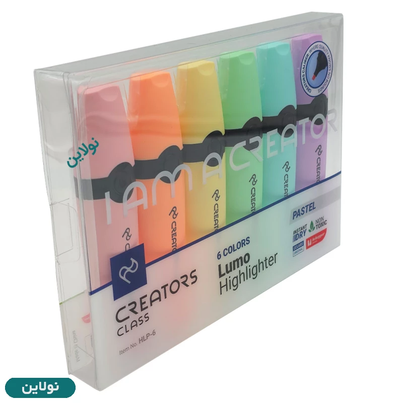 قیمت و خرید ماژیک علامت زن مدل هایلایتر پاستلی لومو lumo سی کلاس بسته 6 عددی کد HLP-6 | نولاین