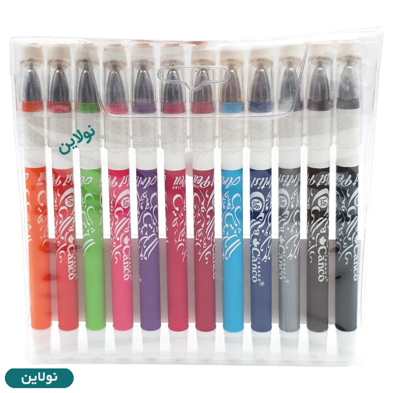 قیمت و خرید خودکار خوشنویسی کنکو ضخامت 1.6 میلی متری مدل فینو آرتیست بسته 12 رنگ | نولاین