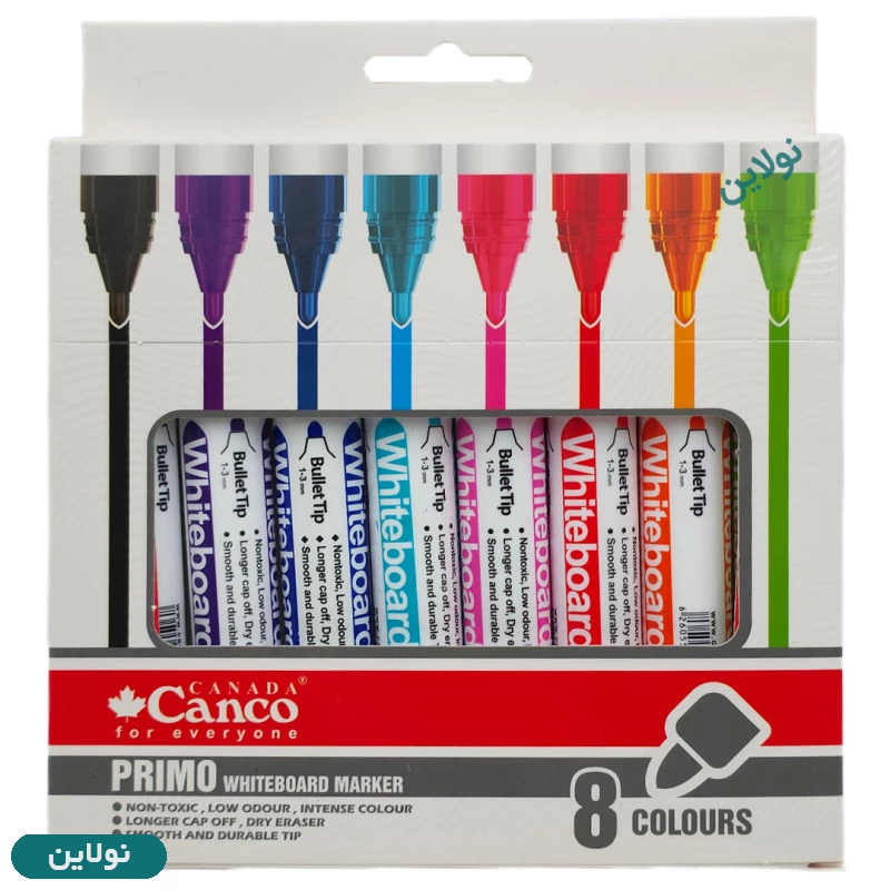 قیمت و خرید ماژیک وایت برد کنکو نوک گرد بسته 8 رنگ مدل پریمو Primo | نولاین
