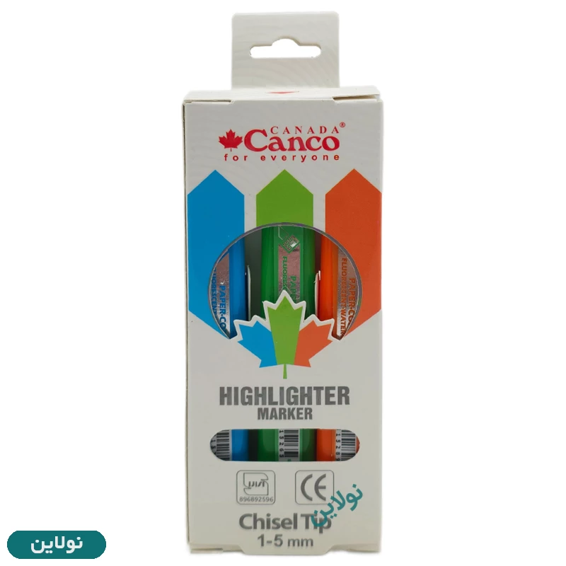 قیمت و خرید ماژیک هایلایتر کنکو بسته 5 رنگ مدل فلورسنت | نولاین