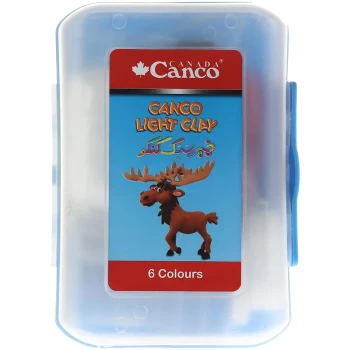 خمیر کلی سبک 6 رنگ کنکو ظرف دار | نولاین