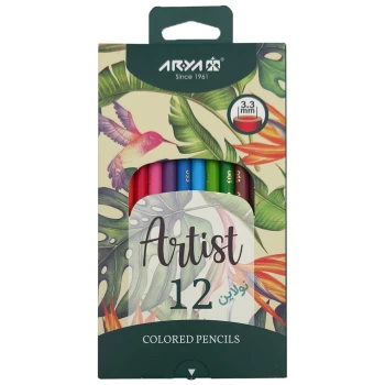 مداد رنگی 12 رنگ آرتیست آریا Arya Artist کد 3601 | نولاین