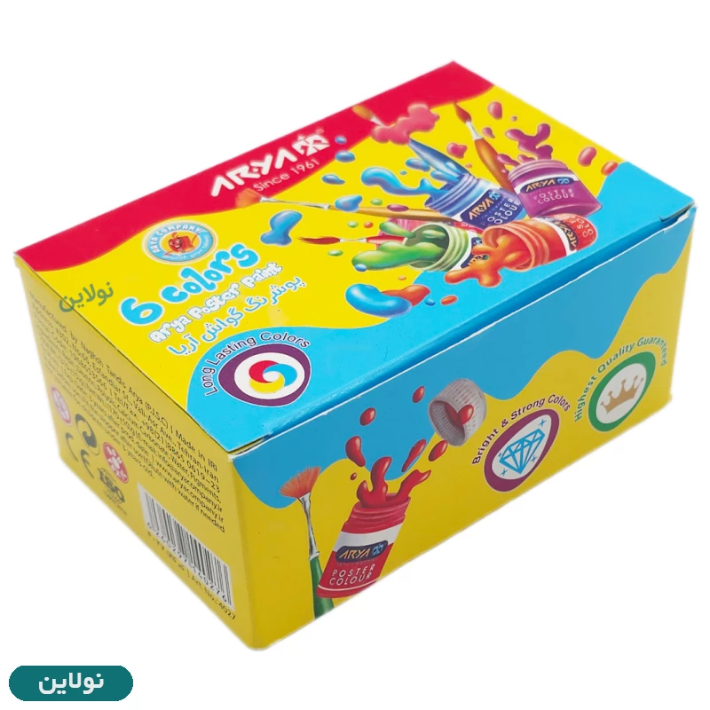 قیمت و خرید گواش 6 رنگ جعبه ای آریا کد 4027 | نولاین