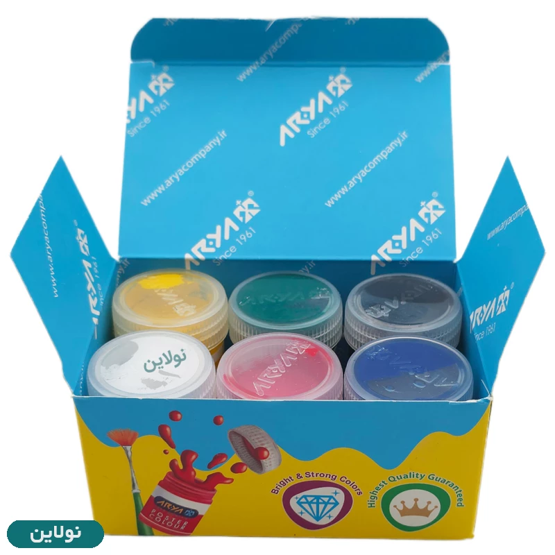 قیمت و خرید گواش 6 رنگ جعبه ای آریا کد 4027 | نولاین