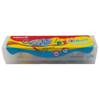 گواش 6 رنگ پیوسته طلقی آریا به همراه پالت و قلمو کد 4009 | نولاین