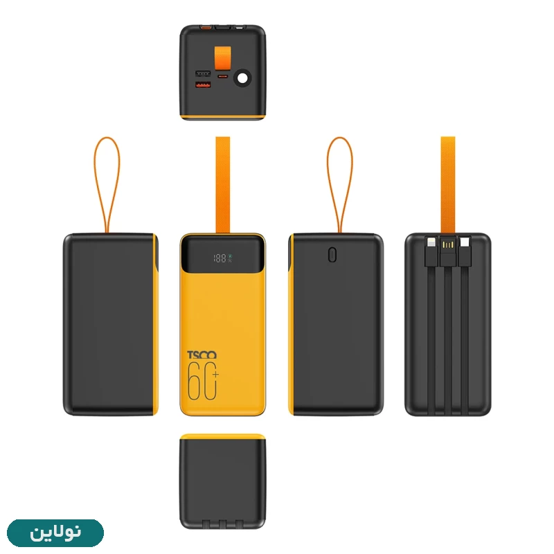 قیمت و خرید پاوربانک فست شارژ 22.5W تسکو ظرفیت 60000mAh کد TP 6001 | نولاین