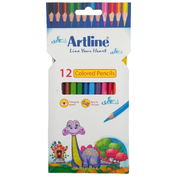 مداد رنگی 12 رنگ آرت لاین artline جعبه مقوایی کد ECP12-P/IL | نولاین