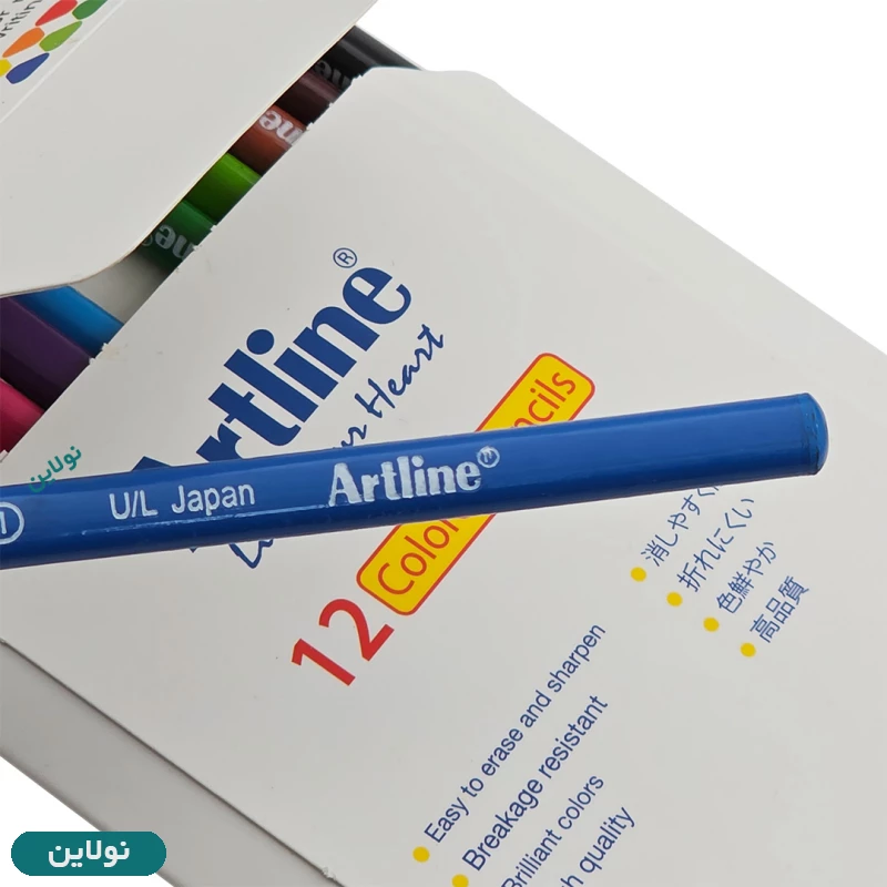 قیمت و خرید مداد رنگی 12 رنگ آرت لاین artline جعبه مقوایی کد ECP12-P/IL | نولاین
