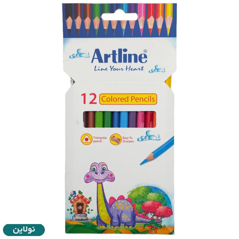 قیمت و خرید مداد رنگی 12 رنگ آرت لاین artline جعبه مقوایی کد ECP12-P/IL | نولاین