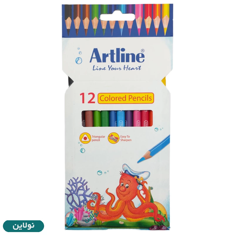 قیمت و خرید مداد رنگی 12 رنگ آرت لاین artline جعبه مقوایی کد ECP12-P/IL | نولاین