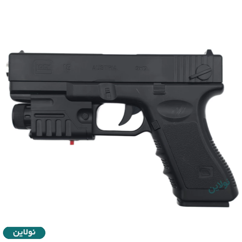 قیمت و خرید تفنگ اسباب بازی مدل کلت لیزر دار P180-2 | نولاین