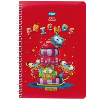 دفتر زبان 2 خط 50 برگ سیمی کلیپس Clips طرح Friends کد 0520 | نولاین