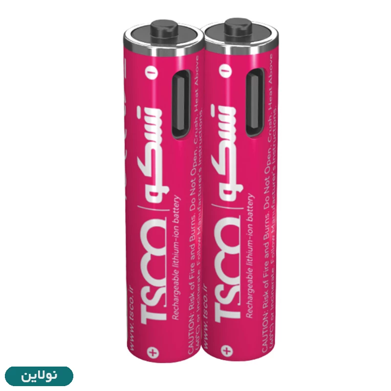 قیمت و خرید باتری نیم قلمی شارژی تسکو AAA بسته 2 عدد به همراه کابل شارژ کد TBL 10 | نولاین