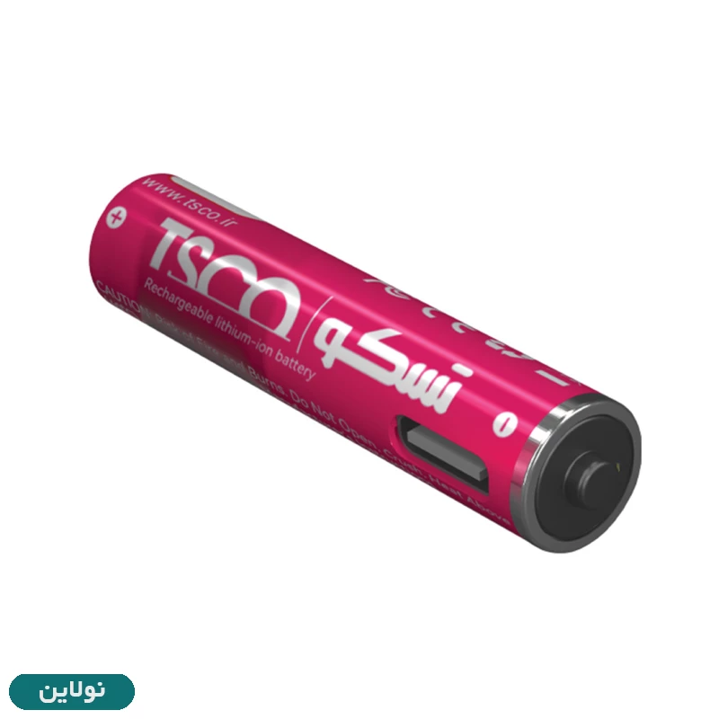 قیمت و خرید باتری نیم قلمی شارژی تسکو AAA بسته 2 عدد به همراه کابل شارژ کد TBL 10 | نولاین