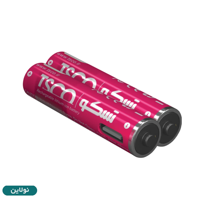 قیمت و خرید باتری نیم قلمی شارژی تسکو AAA بسته 2 عدد به همراه کابل شارژ کد TBL 10 | نولاین