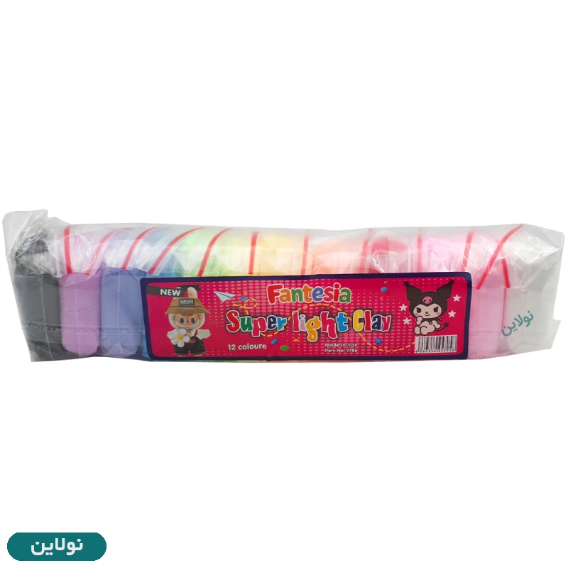 قیمت و خرید خمیر کلی پاستلی 12 رنگ فانتزیا سایز 26 سانتی متری کد 7786 Fantesia | نولاین