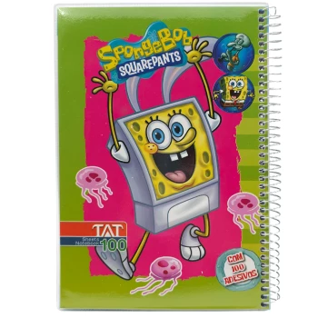دفتر مشق تک خط 100 برگ مجلد تات TAT طرح باب اسفنجی Sponge Bob | نولاین