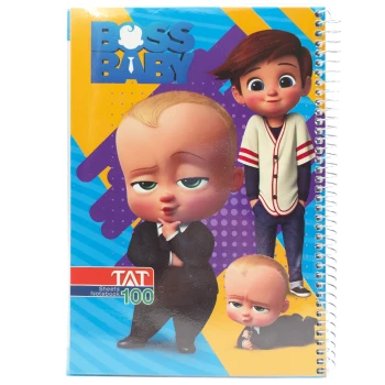 دفتر مشق تک خط 100 برگ مجلد تات TAT طرح بچه رئیس Baby Boss | نولاین