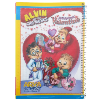 دفتر مشق تک خط 80 برگ سیمی آریا Arya طرح آلوین Alvin | نولاین