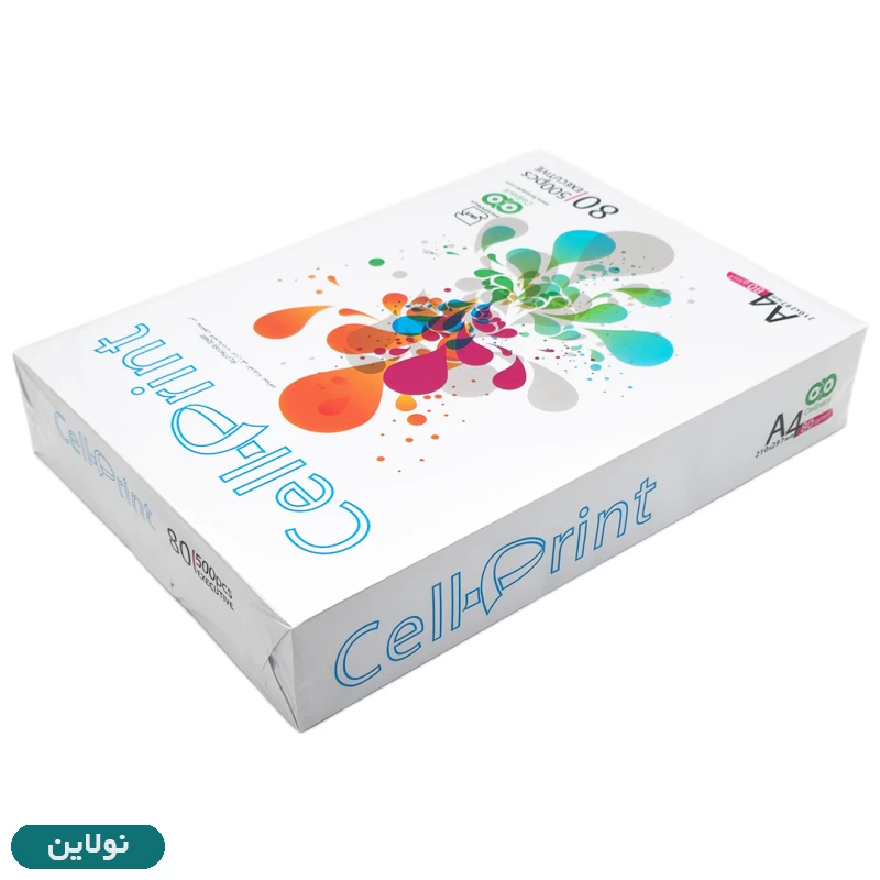 قیمت و خرید کاغذ A4 سلپرینت بسته 500 عددی 80 گرم Cell Print | نولاین