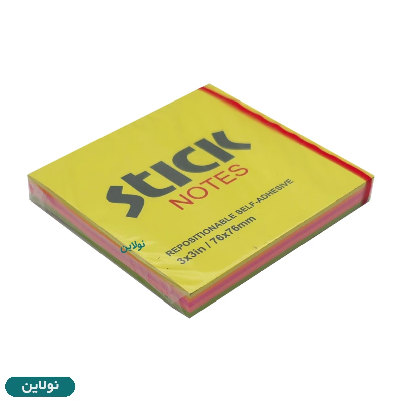 قیمت و خرید استیک نوت چسب دار سایز 7.6 × 7.6 مدل 5 رنگ کد 734 | نولاین