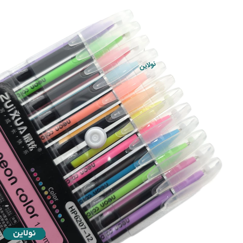 قیمت و خرید خودکار 12 رنگ پاستلی Zuixua مدل neon pastel pen کد HP6207-12 | نولاین