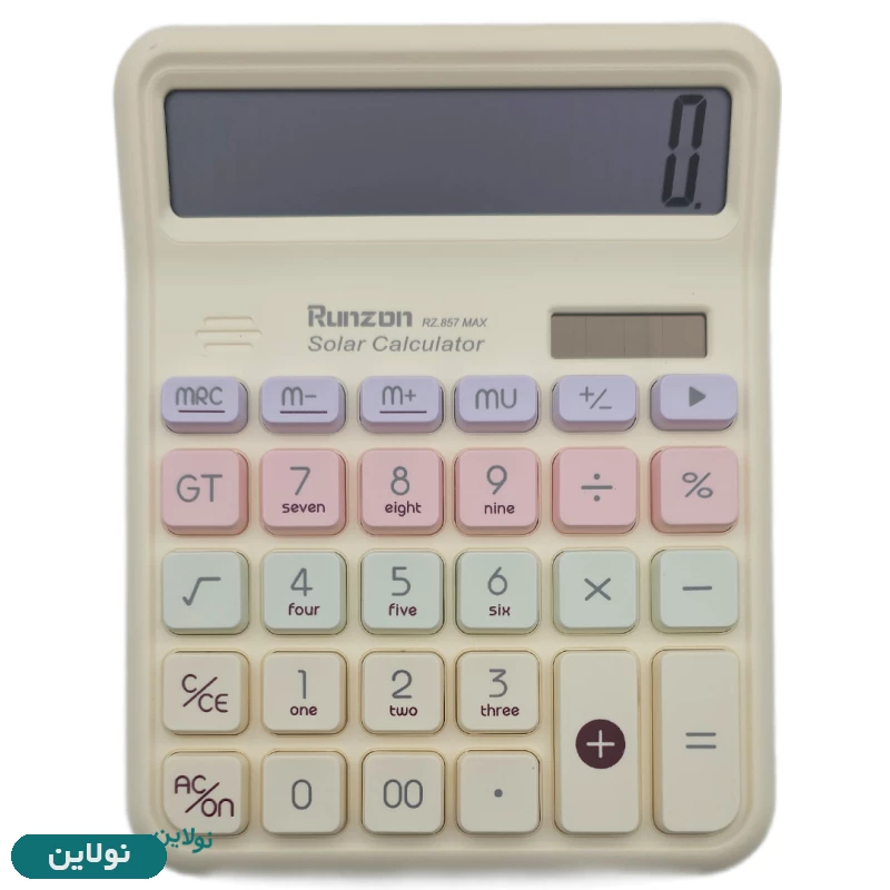 قیمت و خرید ماشین حساب رومیزی 12 رقمی پاستلی Runzon مدل RZ 857 Max | نولاین