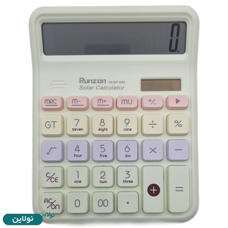 قیمت و خرید ماشین حساب رومیزی 12 رقمی پاستلی Runzon مدل RZ 857 Max | نولاین