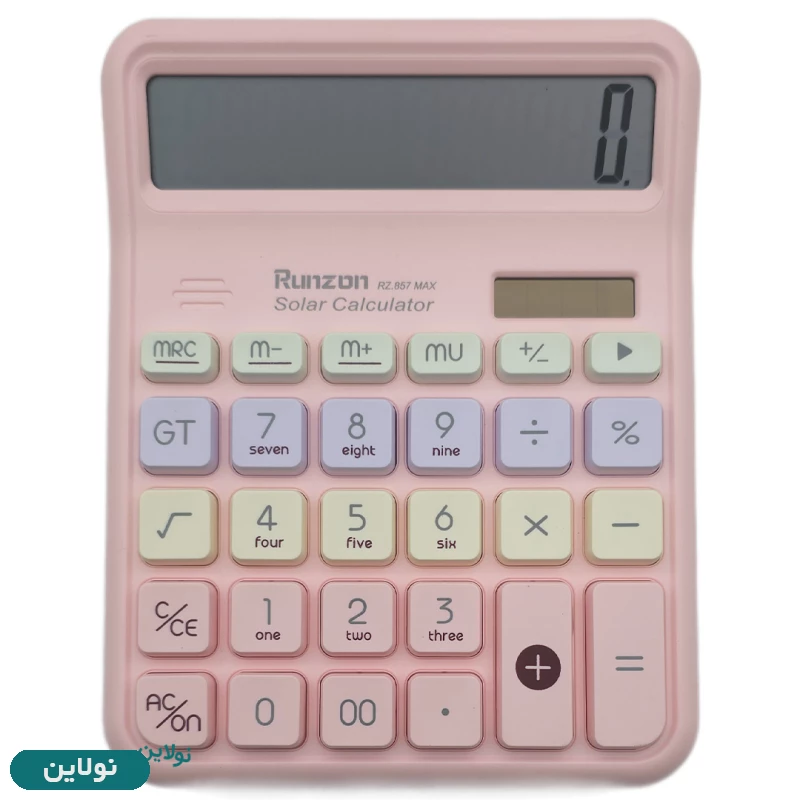 قیمت و خرید ماشین حساب رومیزی 12 رقمی پاستلی Runzon مدل RZ 857 Max | نولاین