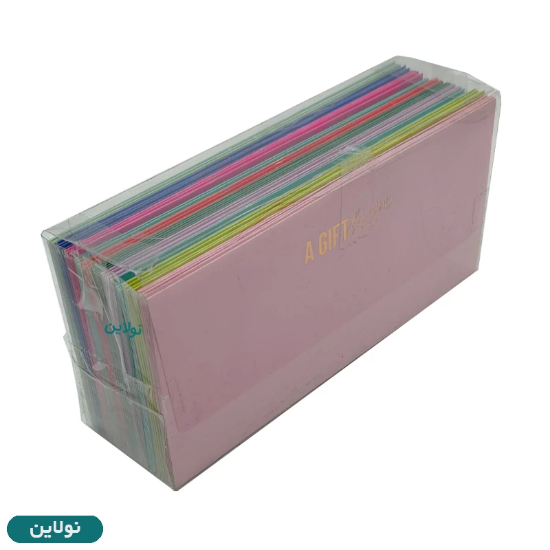 قیمت و خرید پاکت هدیه پول رنگی طلاکوب بسته 50 عددی رز کارت Rose card | نولاین