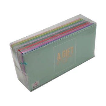 پاکت هدیه پول رنگی طلاکوب بسته 50 عددی رز کارت Rose card | نولاین