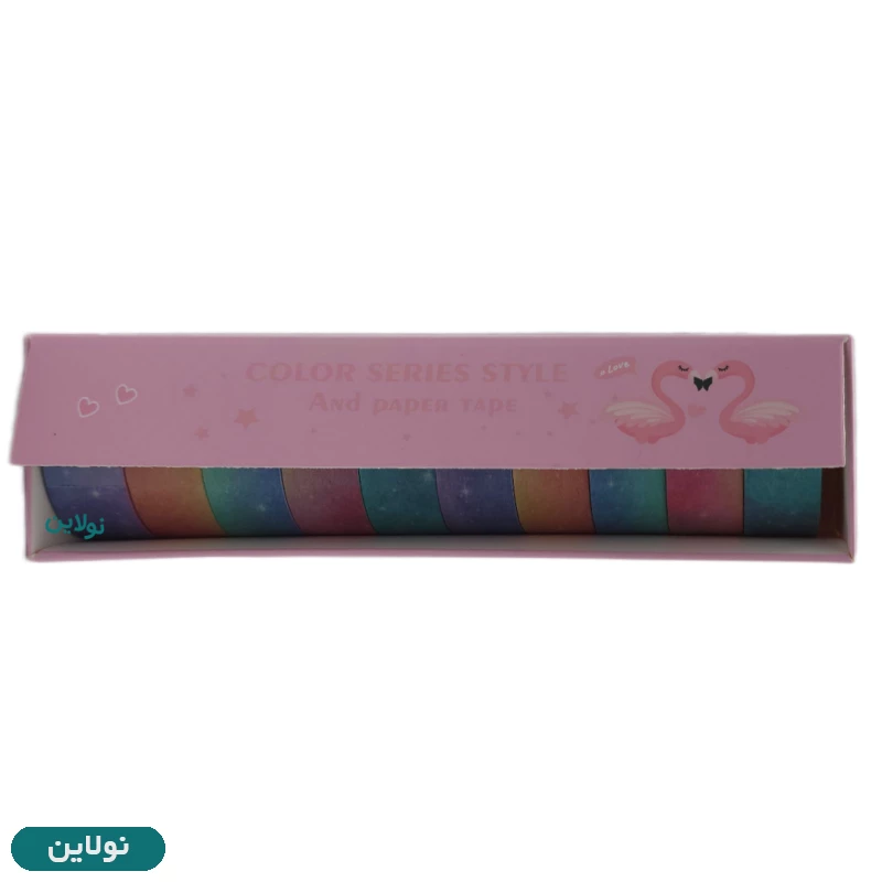 قیمت و خرید چسب واشی نواری فانتزی طرح کهکشانی بسته 10 عددی کد BP-600 | نولاین