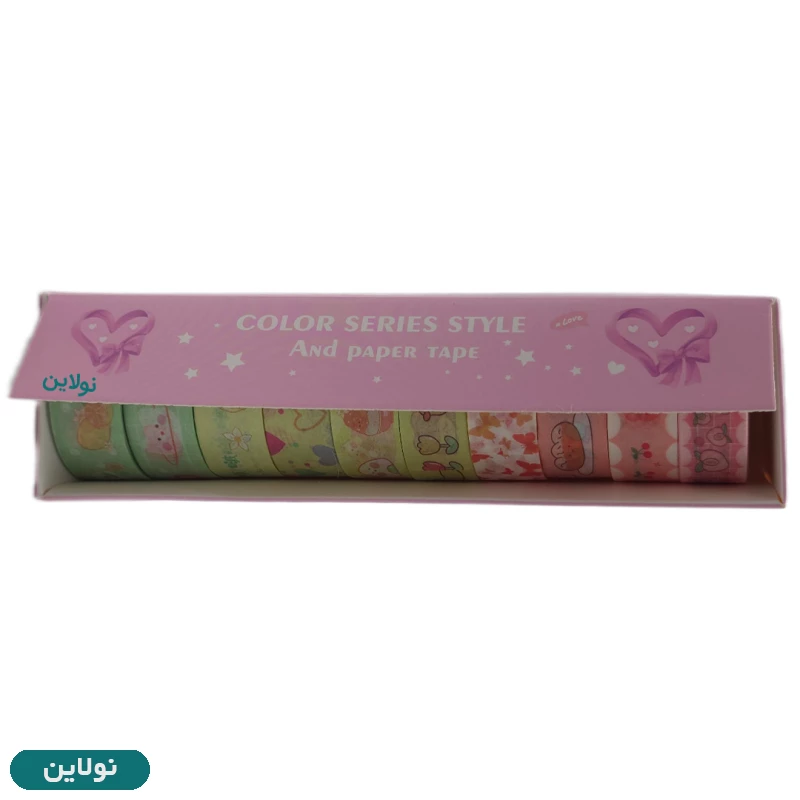 قیمت و خرید چسب واشی نواری فانتزی طرح کیوت بسته 10 عددی کد BP-600 | نولاین