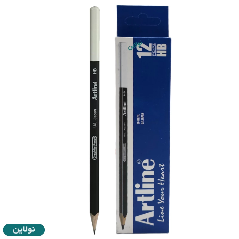 قیمت و خرید مداد مشکی آرت لاین سه گوش مدل graphite pencil بسته 12 عددی | نولاین