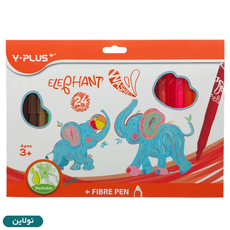 قیمت و خرید ماژیک نقاشی 24 رنگ وای پلاس مدل Y plus Elephant | نولاین