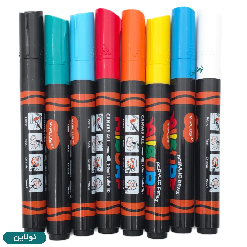 قیمت و خرید ماژیک اکریلیک 8 رنگ وای پلاس مدل Y plus Acrylic Pens | نولاین