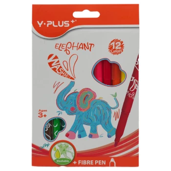 ماژیک نقاشی 12 رنگ وای پلاس مدل Y plus Elephant | نولاین